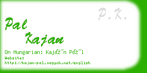 pal kajan business card